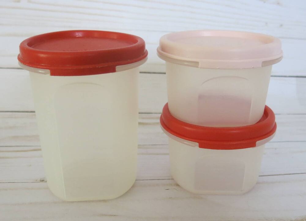 VINTAGE TUPPERWARE Modular Mates Set of 3 with Lids 1605-2/1606-1 Storage
